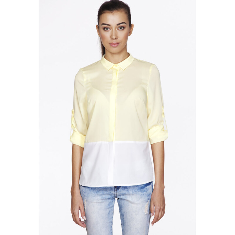 Ambigante Žluto-bílá košile ABK0077
