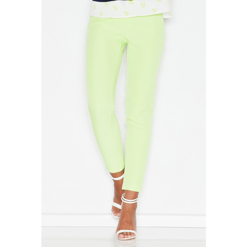 Figl Limetkově zelené kalhoty M377