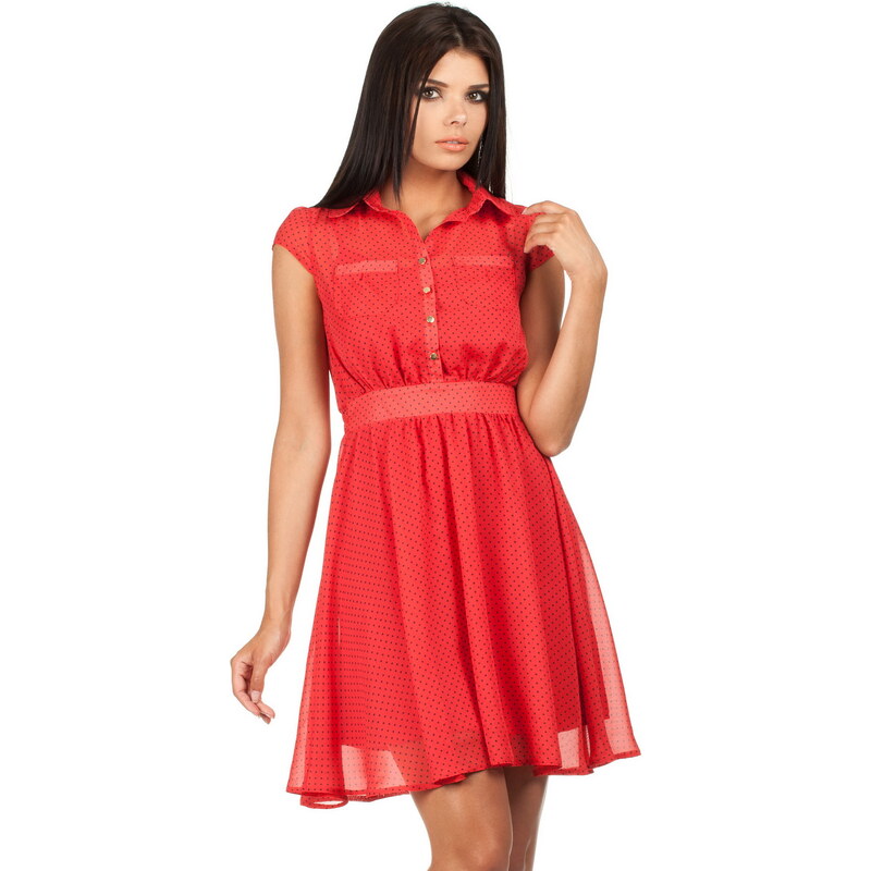 Červené šaty MOE 093