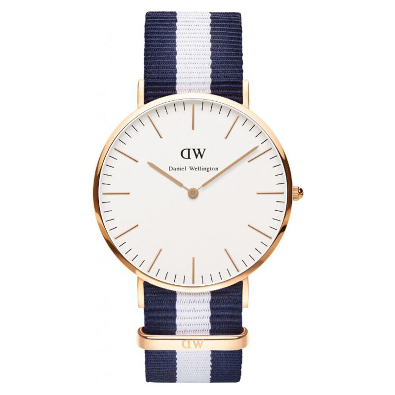 Pánské modro-bílé hodinky Daniel Wellington 0104DW Classic Glasgow