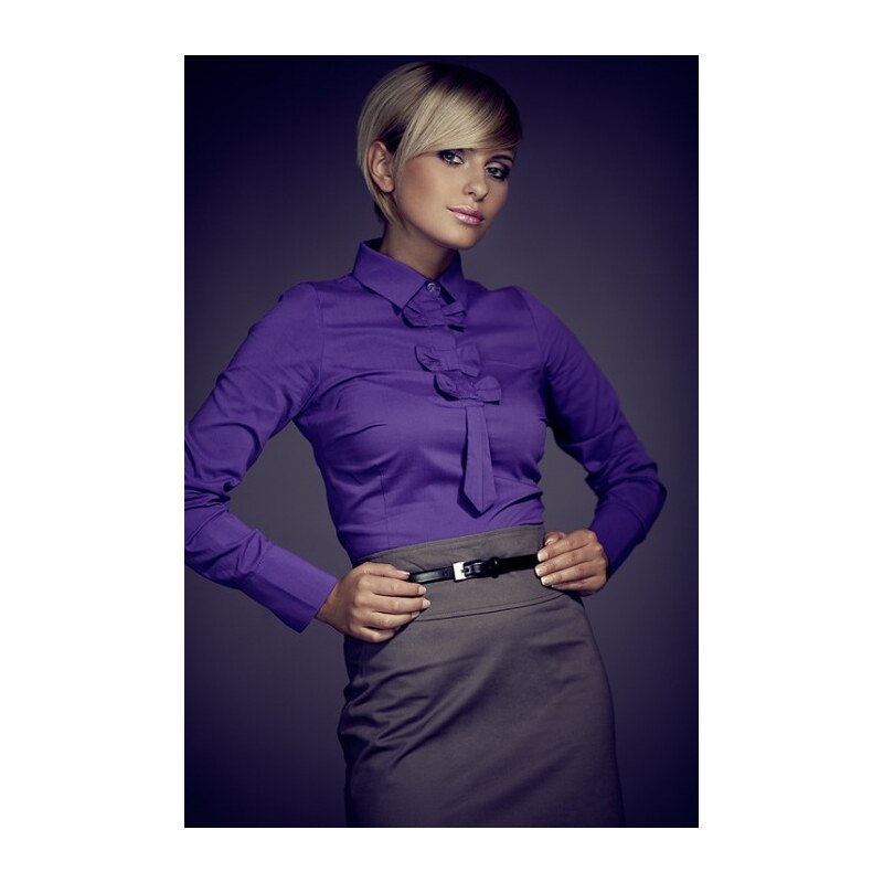 FIGL Dámská košile M001 dark violet