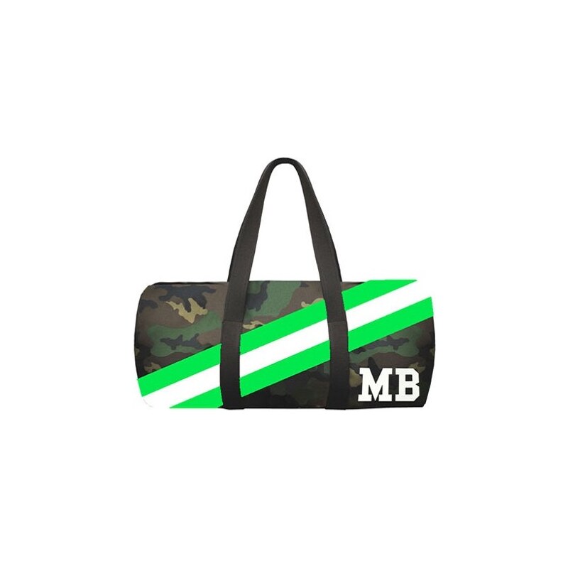 Army válec Mia Bag - zelený pás, Barva zelená