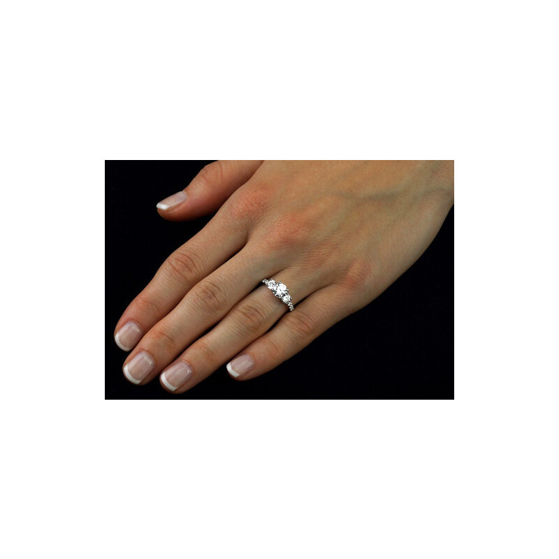Silvego Zásnubní prsten CLAIRE ze stříbra se Swarovski Zirconia SHZR301