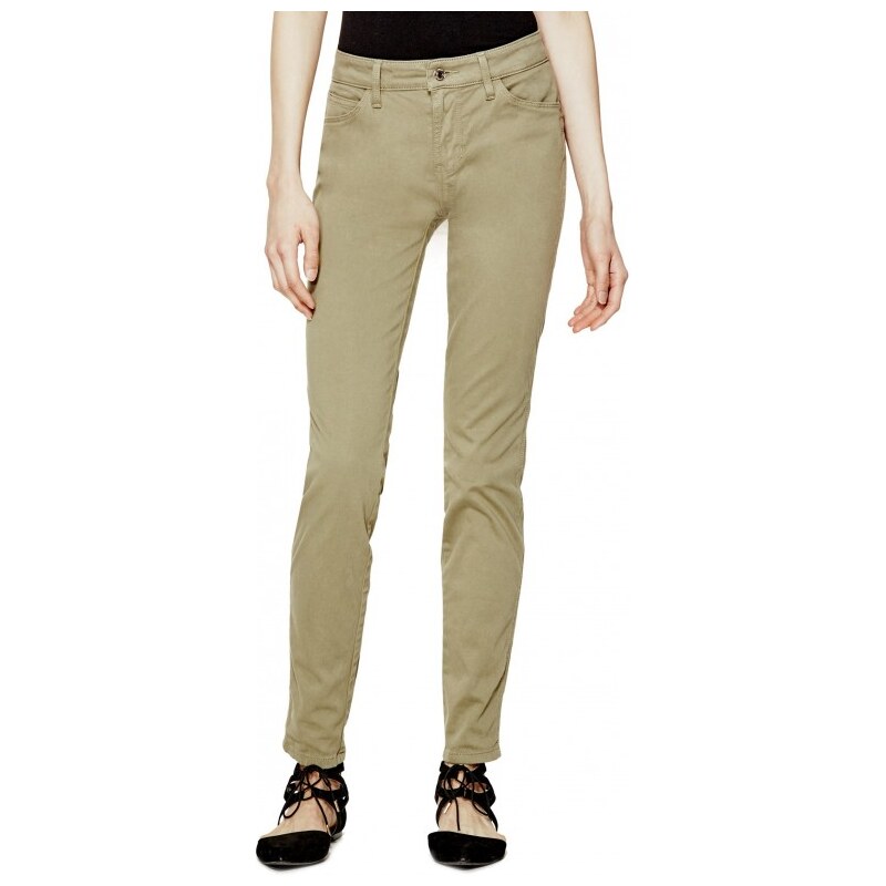 GUESS GUESS Mid-Rise Curve X Jeans in Sateen Finish - romany olive wash