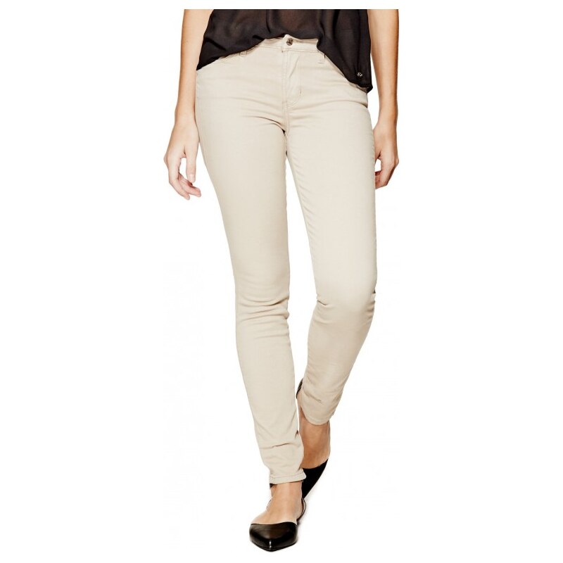 GUESS GUESS Mid-Rise Curve X Jeans in Sateen Finish - romany dark chino