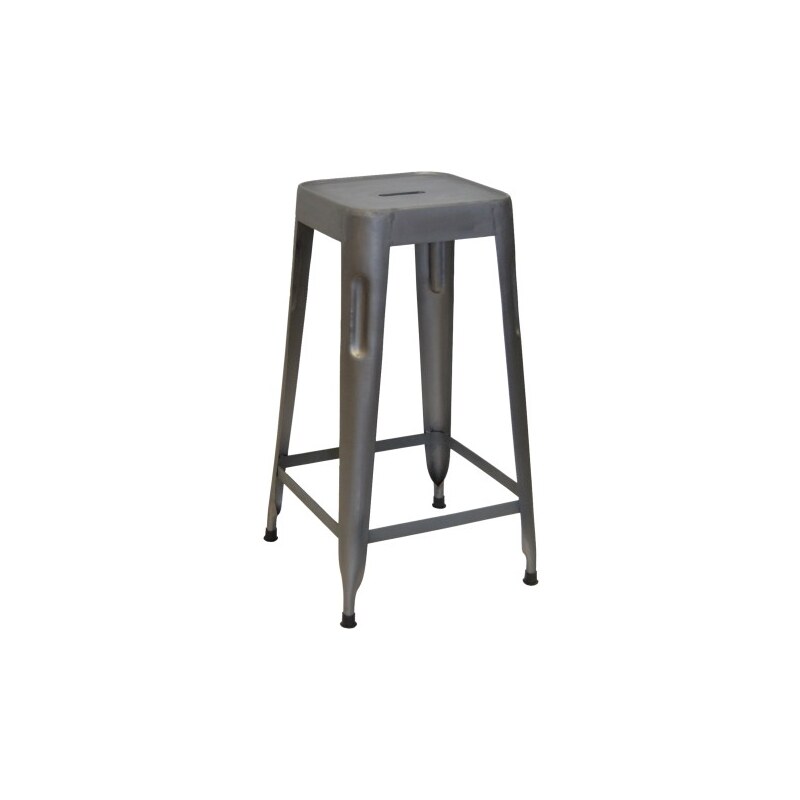 Industrial style, Vysoká barová stolička - pozinkovaná 70x30cm (343)