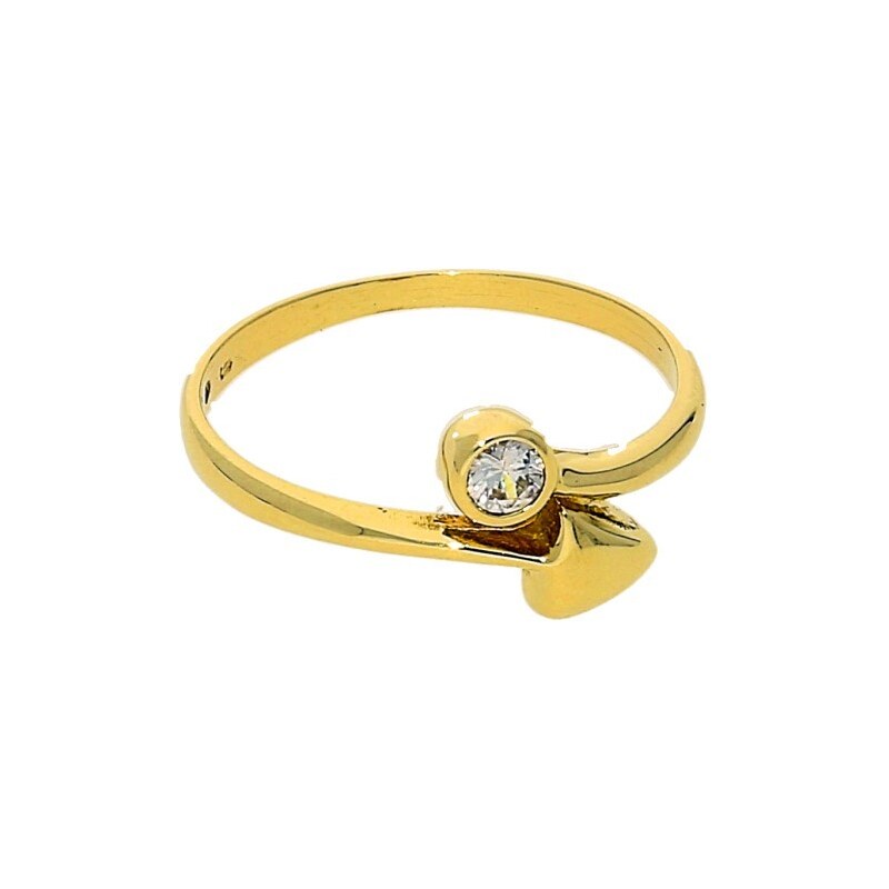 Goldstore Zlatý prsten zirkon briliantový brus