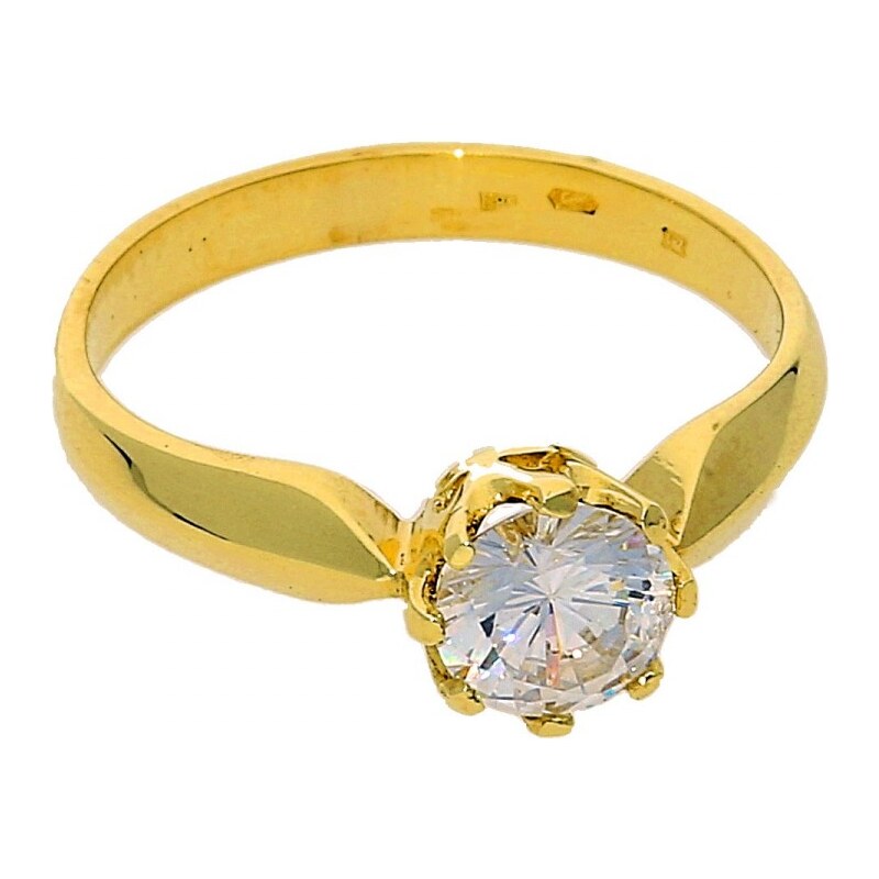Goldstore Zlatý žlutý lesklý zásnubní prsten