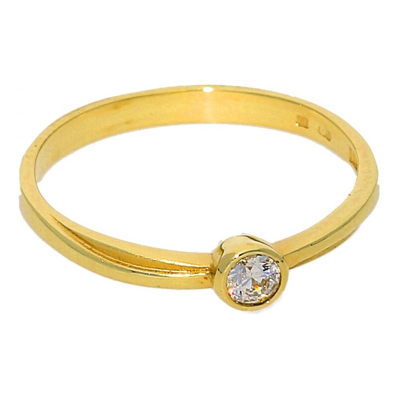 Goldstore Zlatý žlutý zásnubní prsten