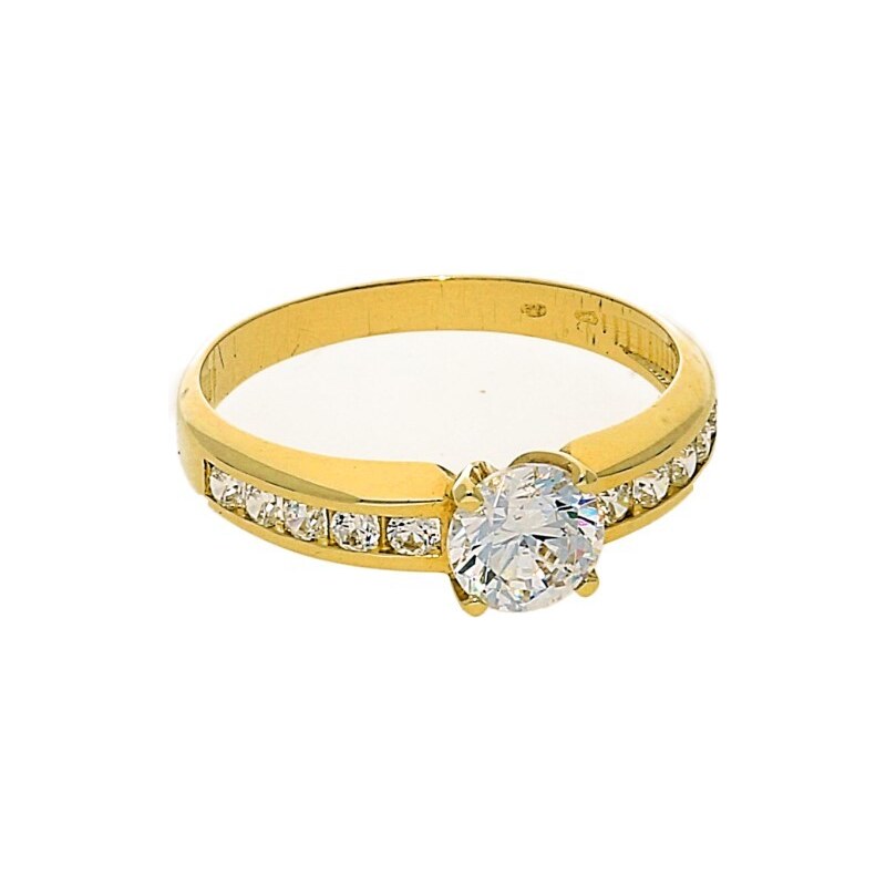 Goldstore Zásnubní zlatý lesklý prsten