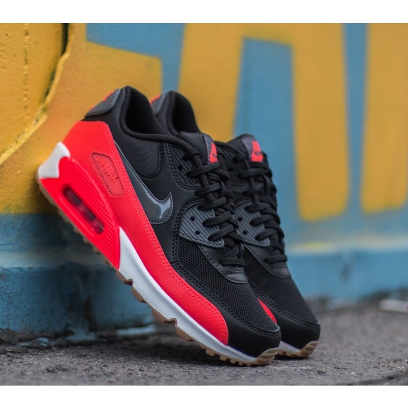 Nike Wmns Air Max 90 Essential Black/ Dark Grey/ Bright Crimson US 7.5