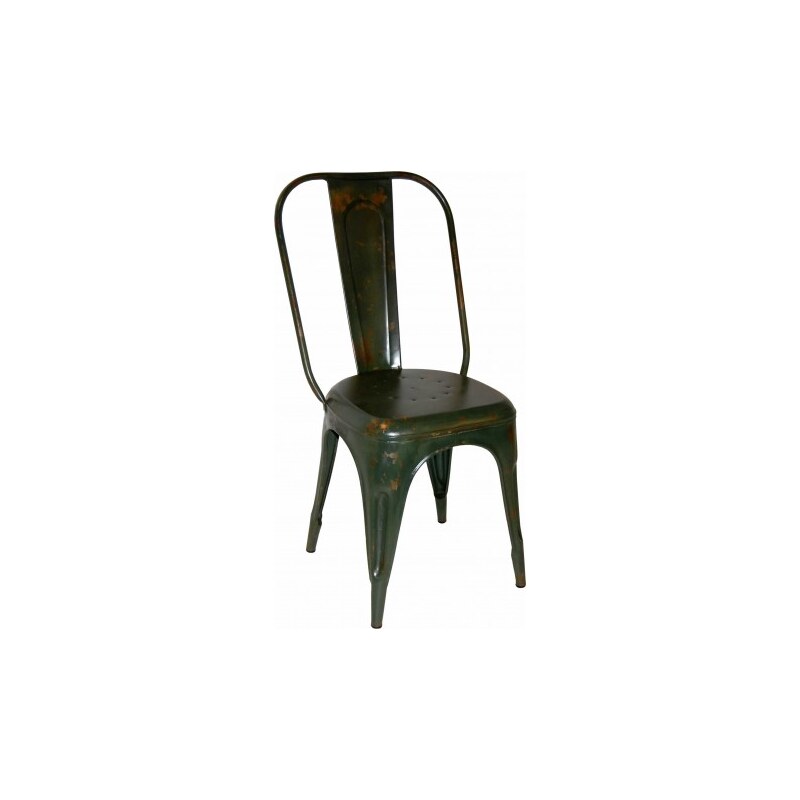 Industrial style, Kovová židle v industriálním stylu - zelená 93 x41 x40 / sedadlo 48 cm (320)