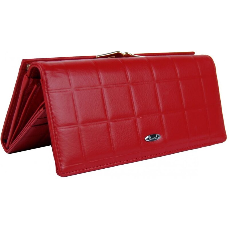 Dámská polokožená peněženka v krabičce Cossroll A113 červená