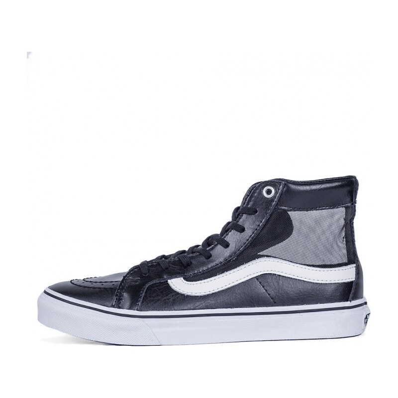 Sneakers - tenisky Vans SK8-HI SLIM CUTOUT (MESH) BLACK/WH
