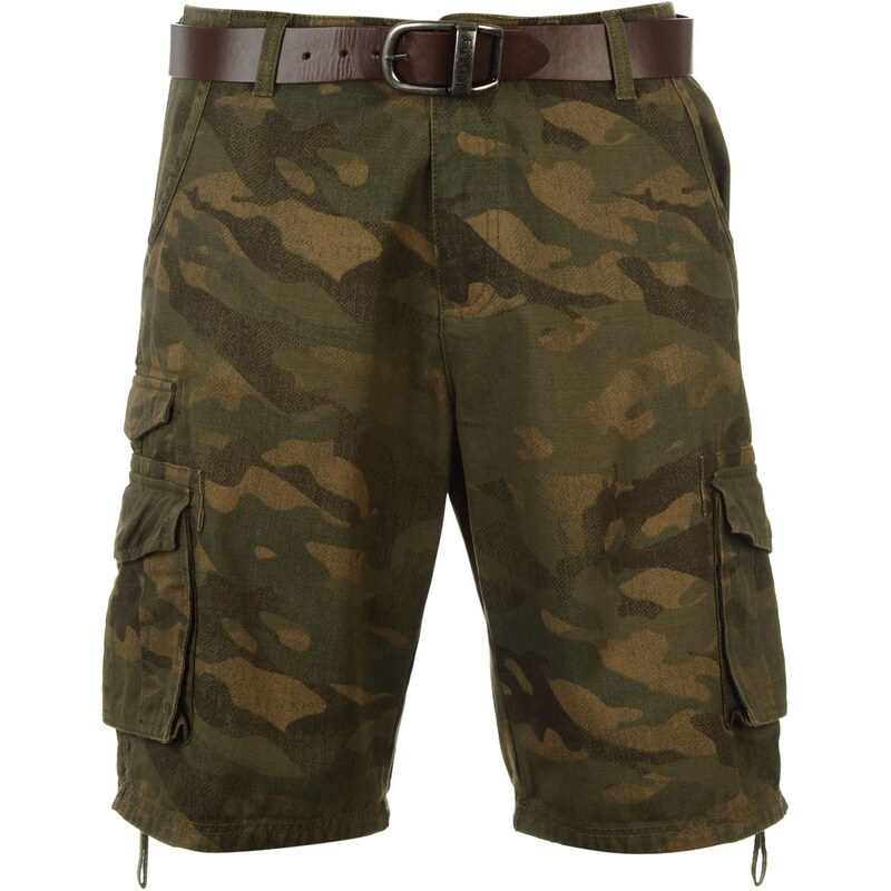 Kraťasy pánské Firetrap Belt Cargo army Green