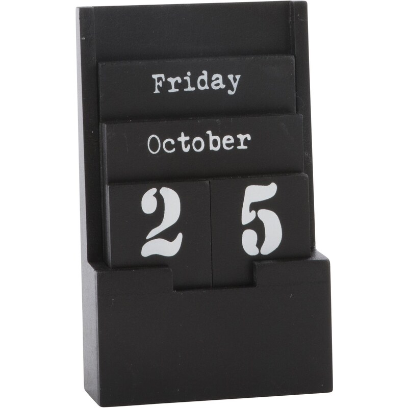IB LAURSEN Dřevěný stolní kalendář Black&White
