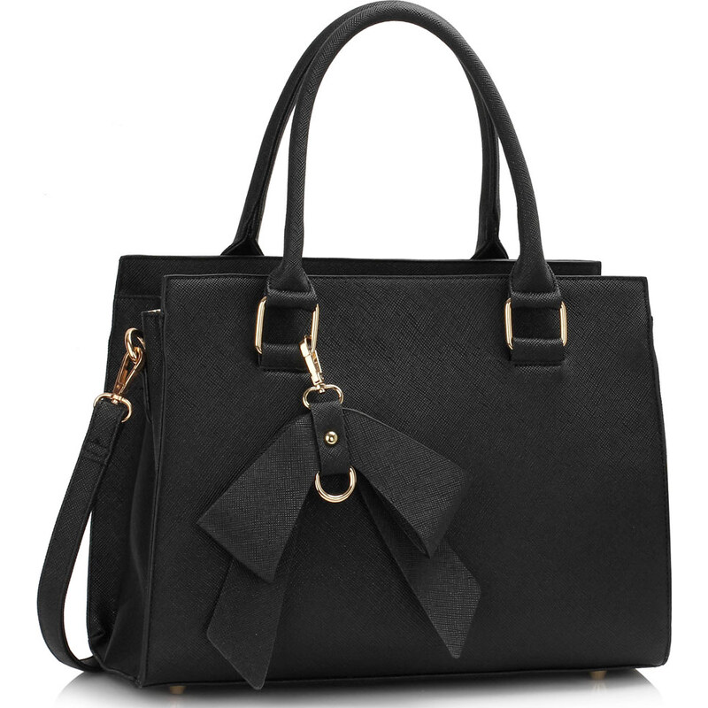 LS fashion LS dámská kabelka s mašlí LS00374A černá