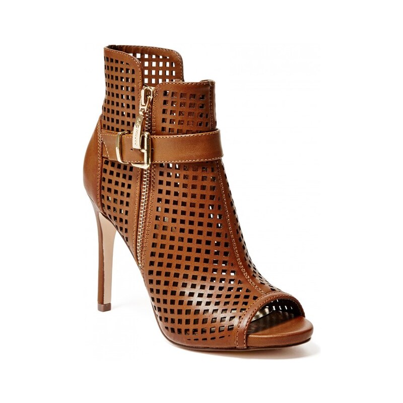 GUESS GUESS Dalya Laser-Cut Booties - cognac