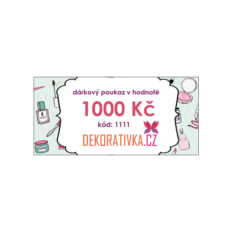 Elektronický dárkový poukaz na nákup zboží v hodnotě 1000 Kč