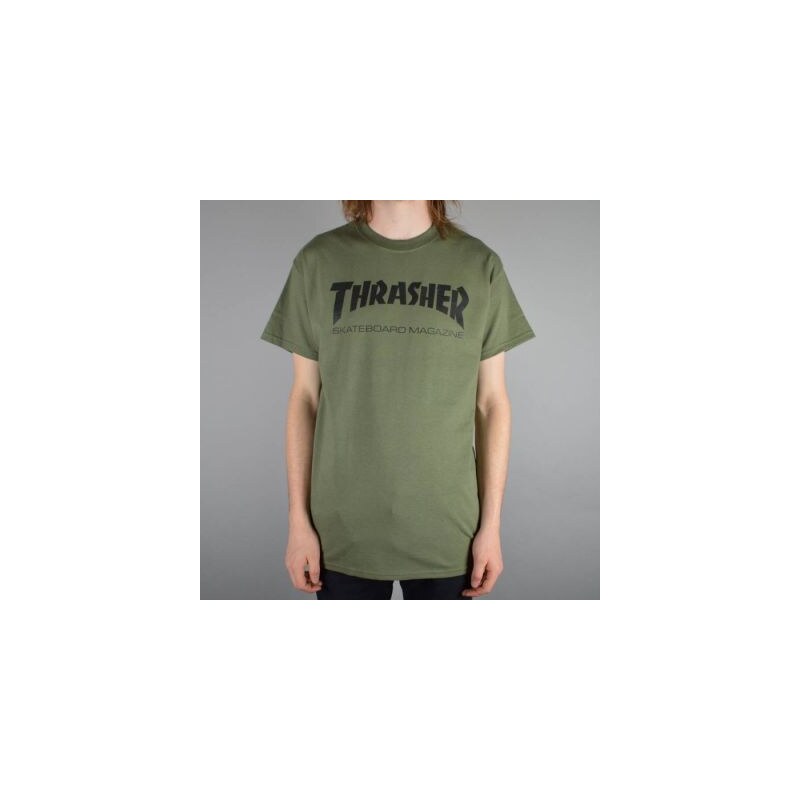 Pánské tričko Thrasher Skate Mag army green