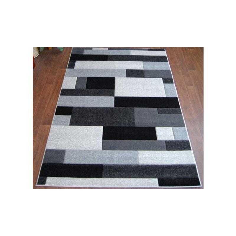 Orfa Kusový koberec PILLY 8403 black silver - šedý