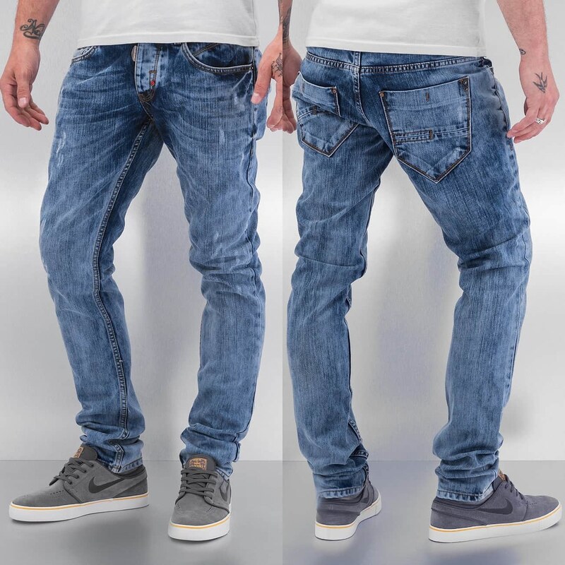 Cazzy Clang Acid Wash Jeans Blue