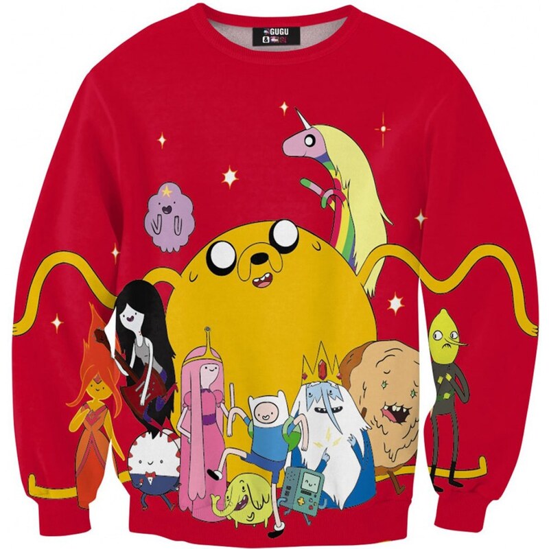 Mr. GUGU & Miss GO Sweater Adventure Time Red