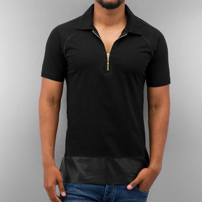 Bangastic PU Polo Shirt Shirt Black