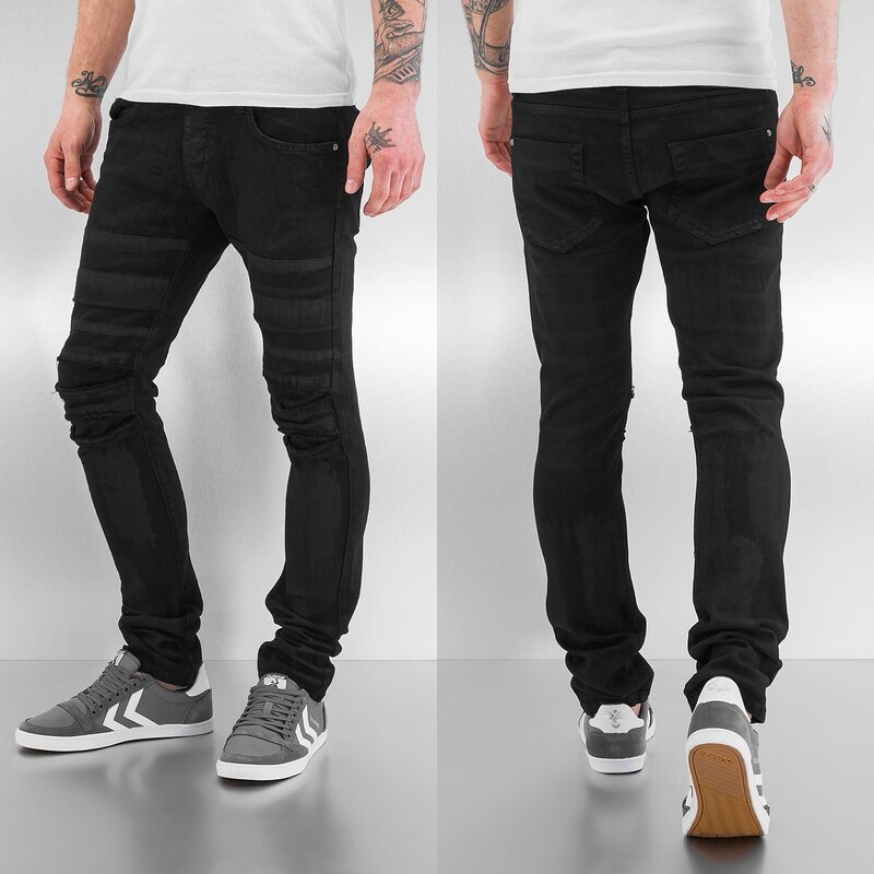 Bangastic Printed Skinny Fit Jeans Black
