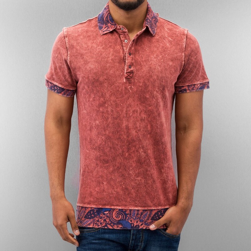 Just Rhyse Paisley Polo Shirt Red