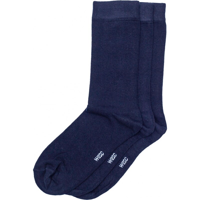 Ponožky WeSC Basic socks 3-pack Blue Iris