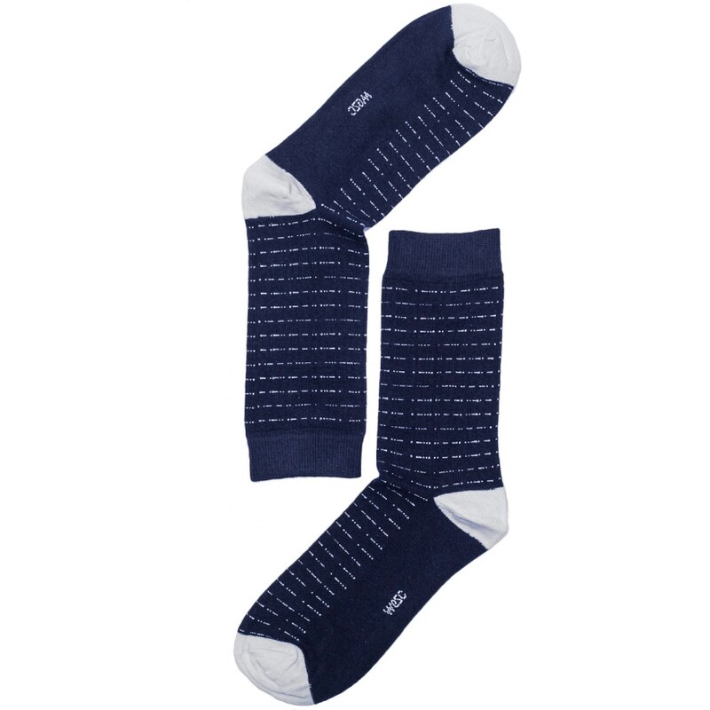 Ponožky WeSC Morse stripe sock blue iris