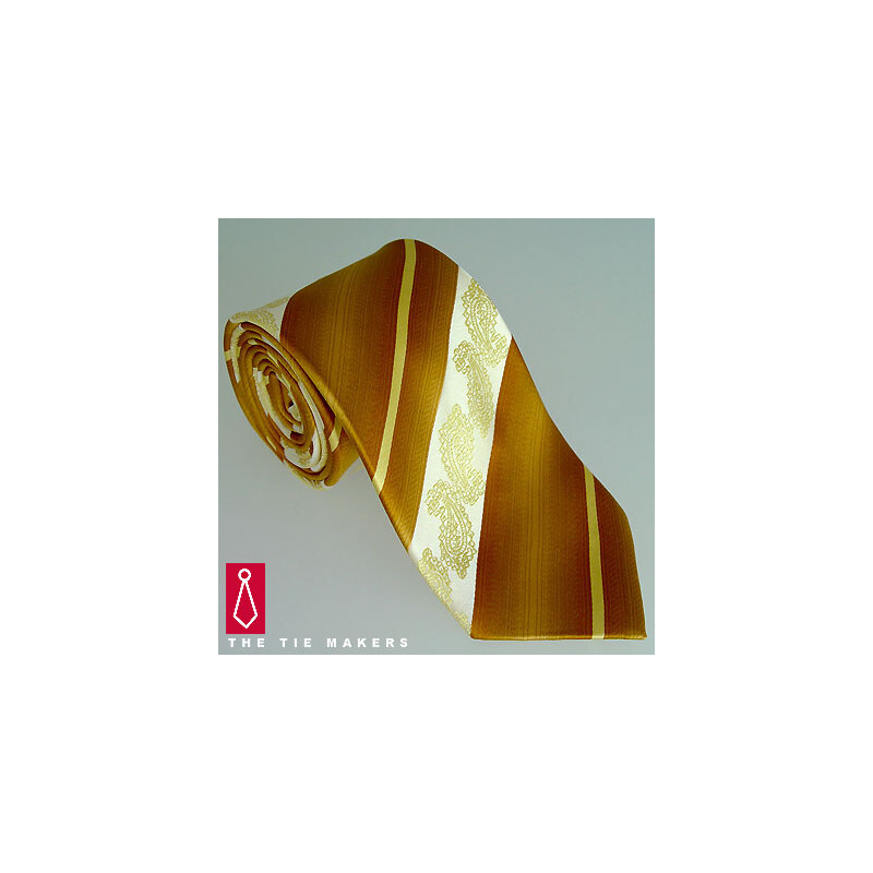 Svatební kravata Beytnur 206-3 zlatavá, žlutá