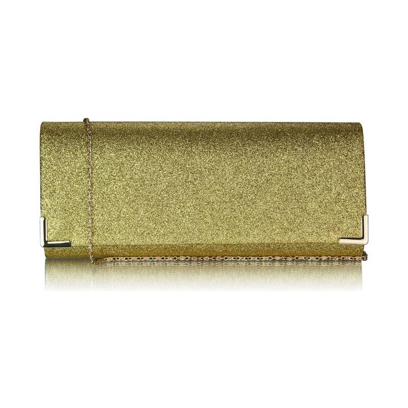LS Fashion Zlaté perlěťové psaníčko 00235 zlatá