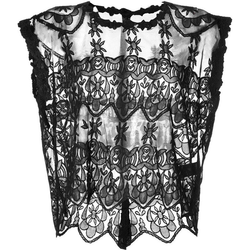 Zadig & Voltaire Sheer Embroidered Boxy Crop Top