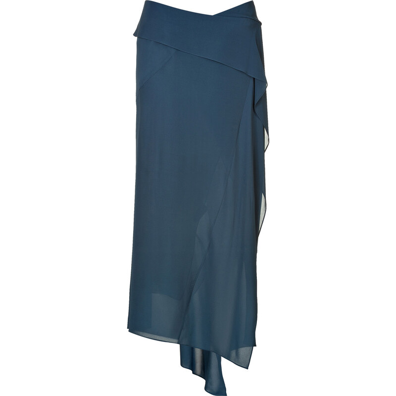 Donna Karan Ruffle Side Maxi Skirt