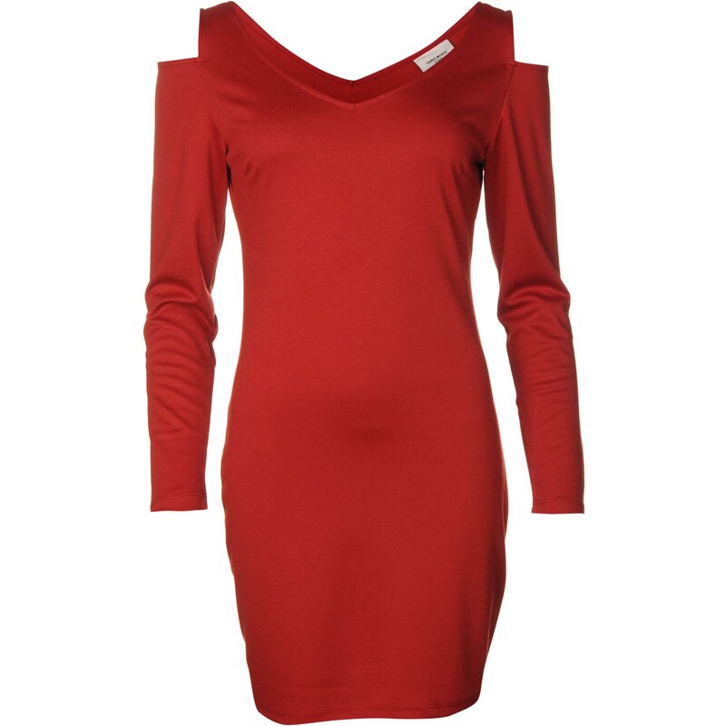 Vero Moda Cutout Long Sleeve Dress Red Dahlia