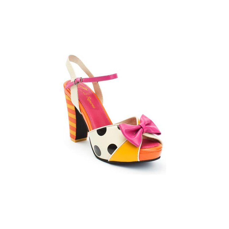 Lola Ramona Dámská obuv na podpatku 412216-71_Pink/yellow