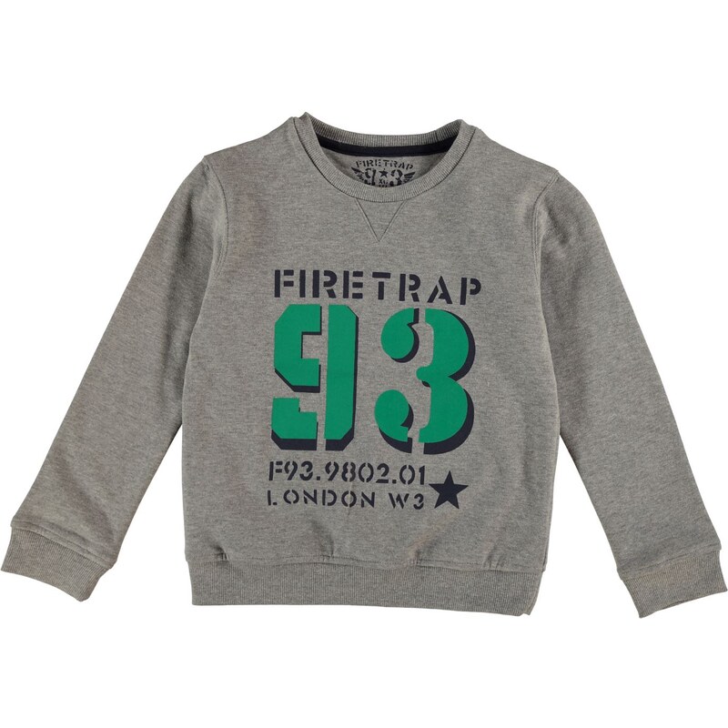 Firetrap Crew Sweater Child Boys Grey Heather