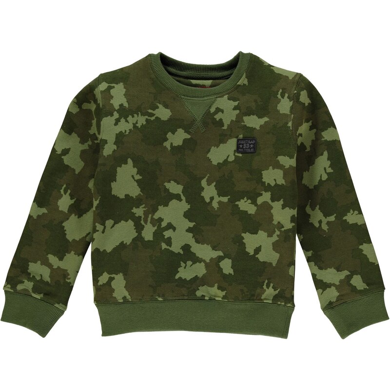 Firetrap Camouflage Crew Neck Sweater Child Boys Green