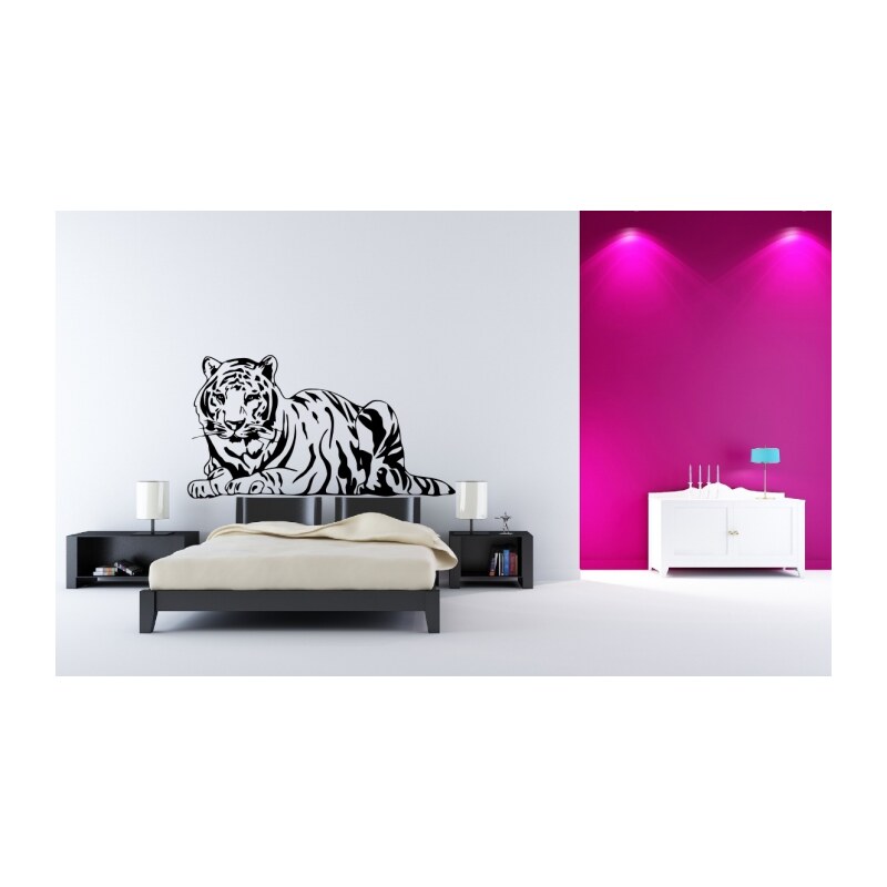 Xdecor Ležící tygr (98 x 52 cm) - Samolepka na zeď