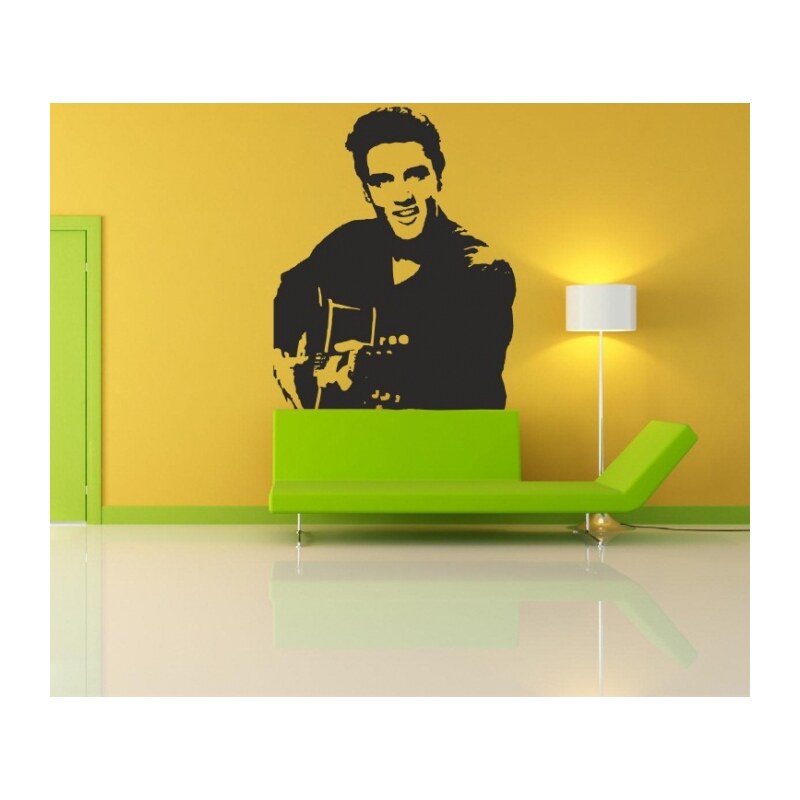 Xdecor Elvis Presley s kytarou (60 x 48 cm) - Samolepka na zeď