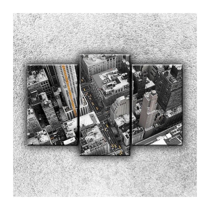 Xdecor Černobílé město 4 (75 x 50 cm) - Třídílný obraz