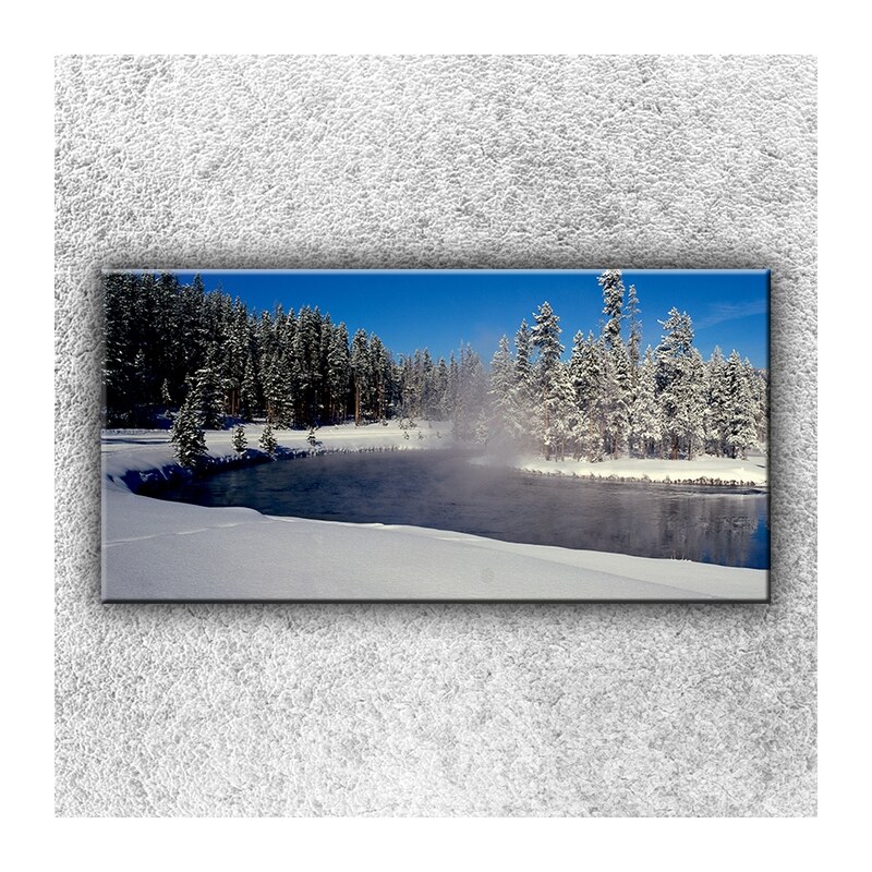 Xdecor Zimní jezero (100 x 50 cm) - Jednodílný obraz