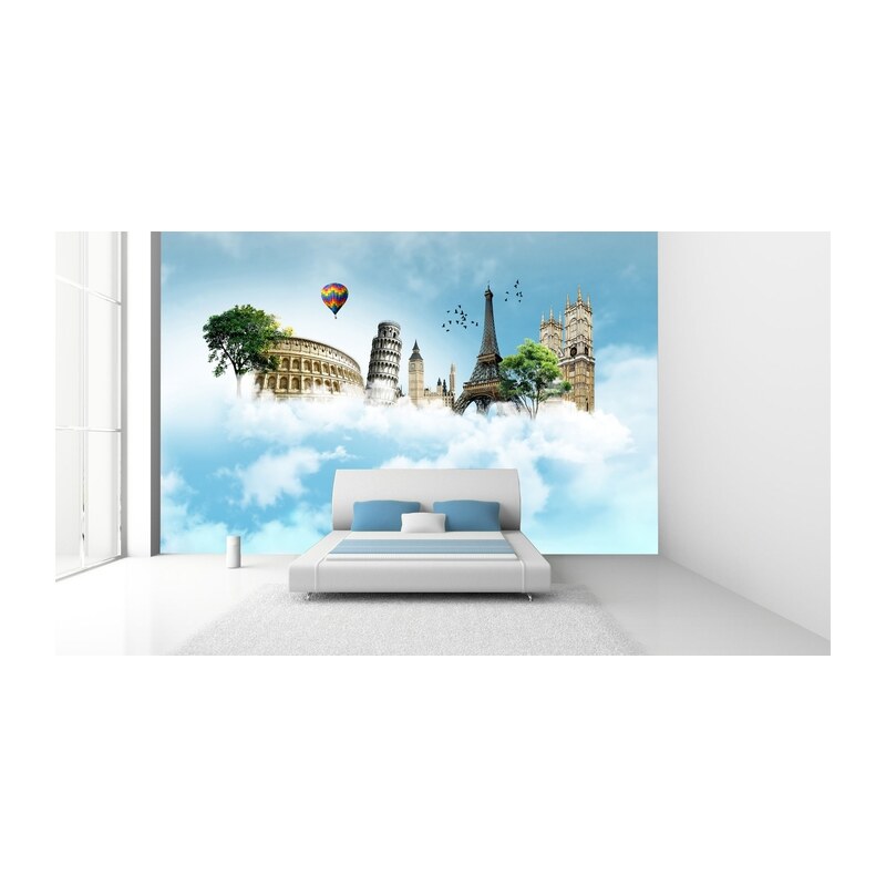 Xdecor Monumenty v oblacích (126 x 84 cm) - Fototapeta na zeď