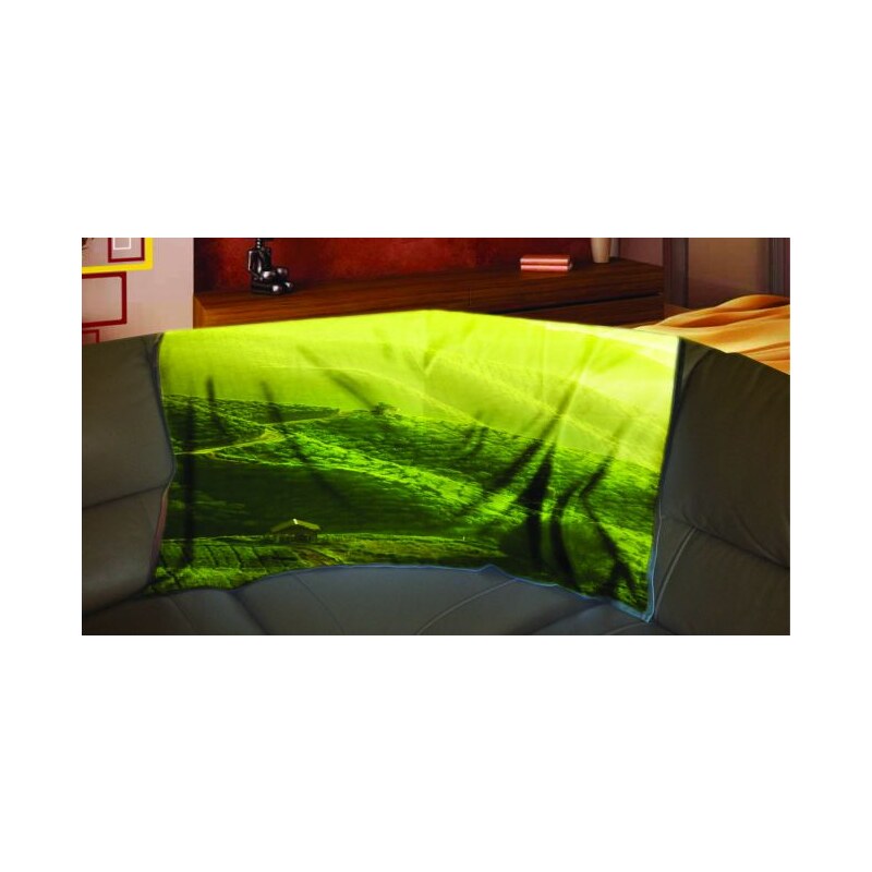 Xdecor Zelené pole 150 x 120 cm - Fleecová deka