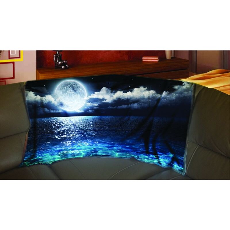 Xdecor Moře s měsícem 150 x 120 cm - Fleecová deka