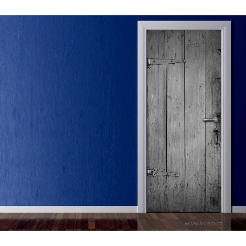 Xdecor Dřevo (92 × 210 cm) - Živá dekorace na dveře