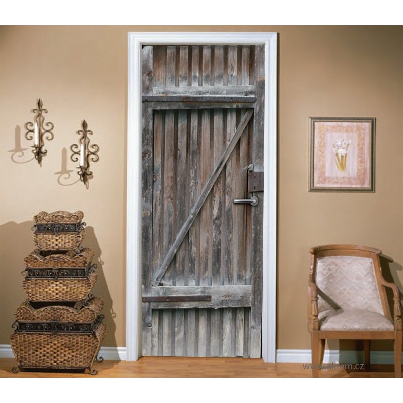 Xdecor Dveře od chlívu (92 × 210 cm) - Živá dekorace na dveře