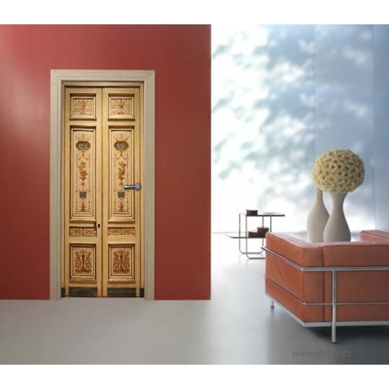 Xdecor Zámecké dveře (92 × 210 cm) - Živá dekorace na dveře